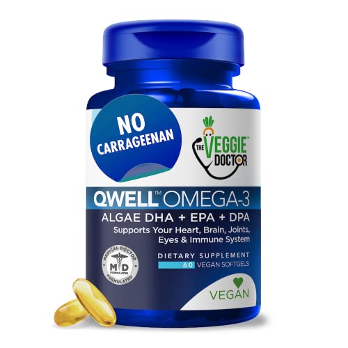 Omega 3 Better Than Fish Oil Supplements – Vegan Omega 3 – Omega 3 Fatty Acids Vegan DHA, DPA, EPA – Plant Based Algae Omega 3 – Heart, Brain, Joint, Prenatal, Immune System Support, No Carrageenan