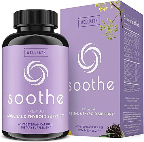 Soothe Thyroid Support for Women – Hormone Balance for Women & Adrenal Support | Metabolism Booster & Mood Enhancer | Rhodiola Supplements, Iodine, Selenium, Ashwagandha, Kelp | Adaptogens, 60 ct