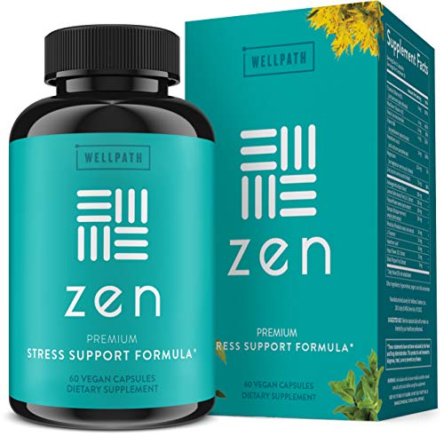 WellPath Zen [Stress Relief Supplement] – Calm Mood, Stress & Energy Support | Ashwagandha Root, Rhodiola Rosea, Lemon Balm, L-Theanine | Premium Mood Support Supplements | Herbal Capsules, 60 Ct