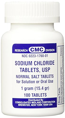 CONSOLIDATED MIDLAND CORP. Sodium Chloride Tablets 1 Gm, USP Normal Salt Tablets – 100 Tablets