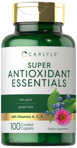 Carlyle Antioxidants Supplement | 100 Caplets | Nutritional Complex | Vitamin A, C, E | Non-GMO, Gluten Free Formula