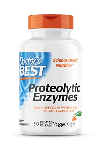 Doctor’s Best Proteolytic enzymes, Digestion, Muscle, Joint, Non-GMO, Gluten Free, Vegetarian, 90 Veggie Caps