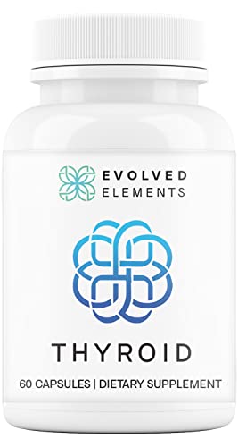 Evolved Elements Raw Grass-Fed Desiccated Bovine Thyroid – Energy, Metabolism, Mood, and Sleep Support – New Zealand Sourced, Non-GMO, 60 Capsules