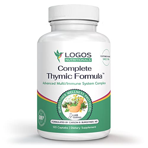 Logos Nutritionals Complete Thymic Formula™, Comprehensive Multivitamin & Multimineral with Thymus Glandular Extracts, Supports Full Body Wellness, Freeze Dried Thymus Supplement, 120 Captabs