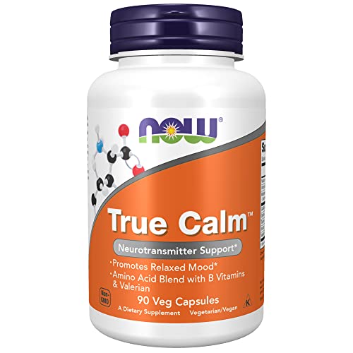 NOW Supplements, True Calm™, Amino Acid blend with B Vitamins & Valerian , 90 Veg Capsules