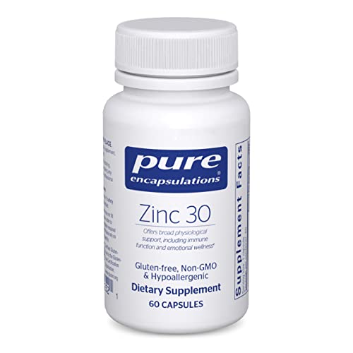 Pure Encapsulations Zinc 30 mg – Supplement for Immune System Support, Growth and Development, and Wound Healing* – with Zinc Picolinate 30 mg – 60 Capsules