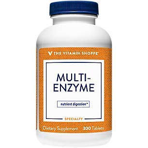 The Vitamin Shoppe Multi Enzyme – Helps Support The Digestion & Absorption of Protein, Carbs & Fat (300 Tablets)