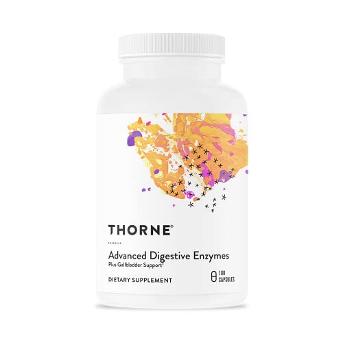 Thorne Advanced Digestive Enzymes (Formerly Bio-Gest) – Blend of Digestive Enzymes to Aid Digestion – Gut Health Support with Pepsin, Ox Bile, Pancreatin – 180 Capsules – 90 Servings