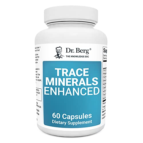 Dr. Berg Trace Minerals Enhanced Complex – Complete with 70+ Nutrient-Dense Health Minerals – Made w/Natural Ingredients – Dietary Supplements – 60 Capsules